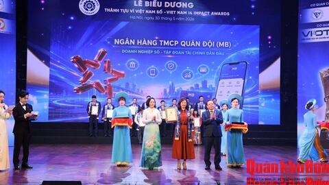 BIZ MBBANK được vinh danh tại lễ biểu dương thành tựu tác động vì VIỆT NAM số 2026