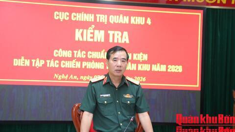 Cục Chính trị Quân khu 4: Chỉ đạo chuẩn bị tốt văn kiện diễn tập