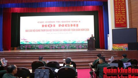 Cục Chính trị Quân khu 4 thông qua chuyên đề tham gia Hội thi Báo cáo viên giỏi toàn quân năm 2026