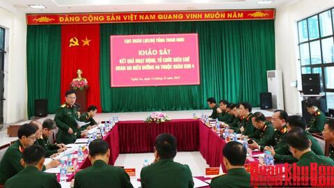 Bộ Tổng Tham mưu khảo sát kết quả hoạt động và tổ chức biên chế tại Đoàn An điều dưỡng 40, Quân khu 4