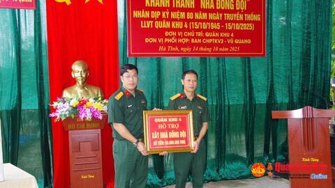 Khánh thành  2 “Nhà đồng đội” cho quân nhân có hoàn cảnh khó khăn tại Hà Tĩnh