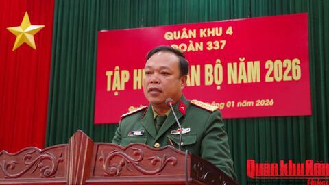 Đoàn Kinh tế - Quốc phòng 337 (Quân khu 4): Hoàn thành tập huấn cán bộ năm 2026