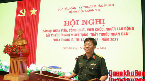 Bệnh viện Quân y 4 tổ chức hội nghị lấy phiếu tín nhiệm xét tặng danh hiệu “Thầy thuốc nhân dân”, “Thầy thuốc ưu tú” lần thứ 15 - năm 2027