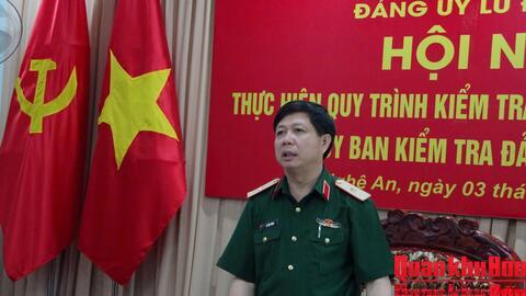 Ủy ban kiểm tra Đảng ủy Quân khu 4 kiểm tra tại Lữ đoàn 414
