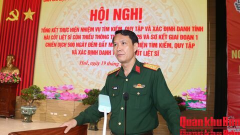 Thành phố Huế tổng kết thực hiện nhiệm vụ tìm kiếm, quy tập hài cốt liệt sĩ và sơ kết "Chiến dịch 500 ngày đêm".