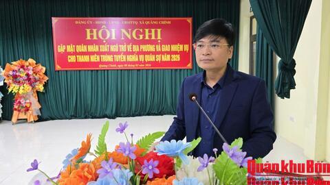 Xã Quảng Chính (tỉnh Thanh Hóa): Gặp mặt quân nhân hoàn thành nghĩa vụ quân sự