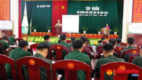 Sư đoàn 968 (Quân khu 4): Tập huấn, bồi dưỡng kiến thức tiếng dân tộc