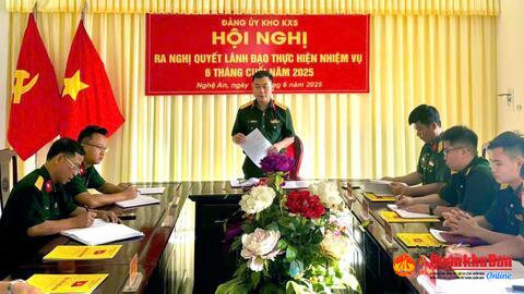 Đảng ủy Kho KX5 (Cục Hậu cần - Kỹ thuật Quân khu 4): Ra Nghị quyết lãnh đạo thực hiện nhiệm vụ 6 tháng cuối năm 2025