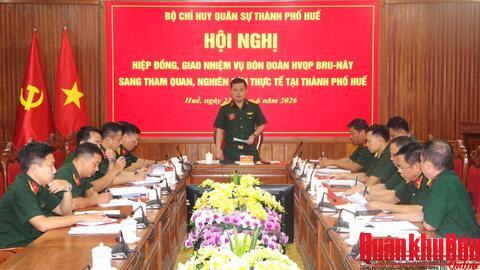 Bộ Chỉ huy Quân sự thành phố Huế hiệp đồng đón đoàn Học viện Quốc phòng Brunei