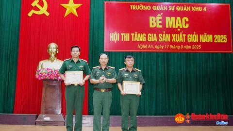 Trường Quân sự Quân khu 4: Bế mạc Hội thi “Tiểu đoàn tăng gia sản xuất giỏi năm 2025”