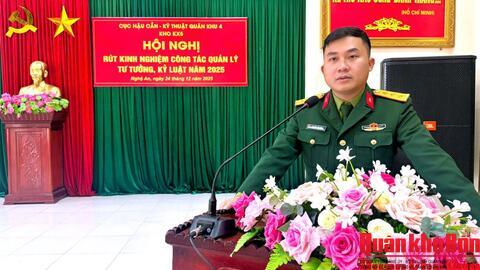Kho KX5 (Cục Hậu cần - Kỹ thuật Quân khu 4): Rút kinh nghiệm công tác quản lý tư tưởng, kỷ luật năm 2025