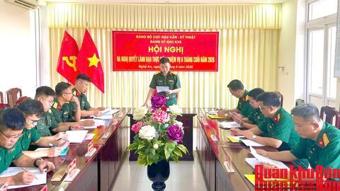 Đảng ủy Kho KX5 (Cục Hậu cần - Kỹ thuật Quân khu 4): Lãnh đạo thực hiện tốt nhiệm vụ 6 tháng đầu năm 2026