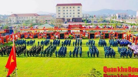 Lực lượng vũ trang xã Yên Hòa (Hà Tĩnh) ra quân huấn luyện năm 2026