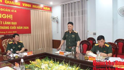 Đảng ủy Lữ đoàn Công binh 414 (Quân khu 4) ra nghị quyết lãnh đạo thực hiện nhiệm vụ 6 tháng cuối năm 2026