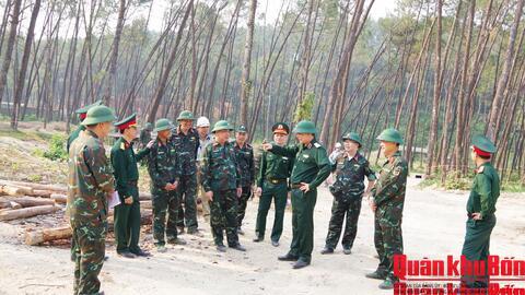 Bộ Tham mưu Quân khu 4: Kiểm tra tiến độ xây dựng thao trường huấn luyện, diễn tập