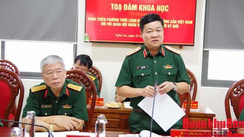 Học viện Chính trị và Cục Chính trị Quân khu 4 tọa đàm khoa học về hoàn thiện phương thức lãnh đạo của Đảng đối với Quân đội