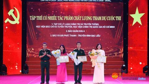Báo Quân khu 4 đạt giải thưởng Cuộc thi viết “Bảo vệ nền tảng tư tưởng của Đảng trong tình hình mới”