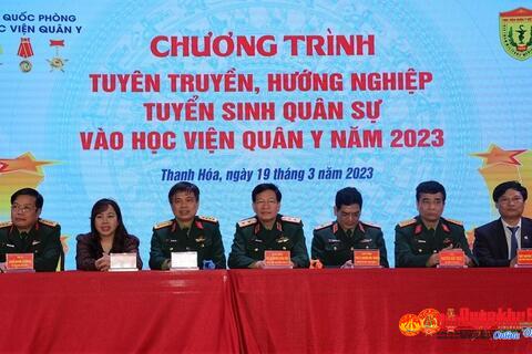 Học viện Quân y tổ chức tuyên truyền, hướng nghiệp tuyển sinh quân sự năm 2023 tại tỉnh Thanh Hóa