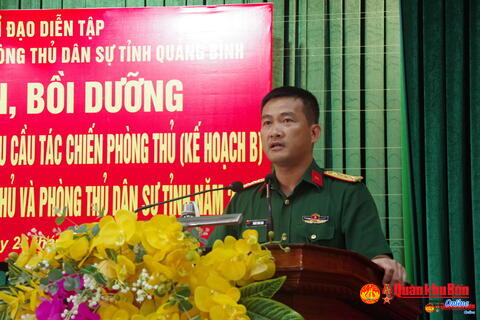 Tỉnh Quảng Bình: Bồi dưỡng các nội dung diễn tập khu vực phòng thủ