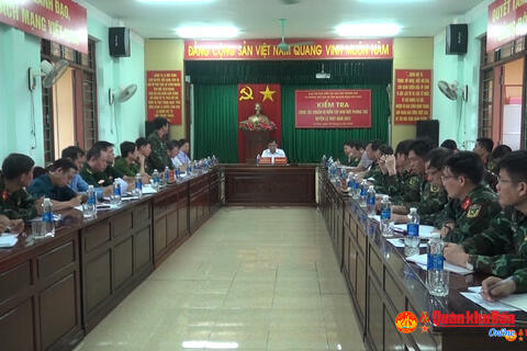 Kiểm tra công tác chuẩn bị diễn tập khu vực phòng thủ của huyện Lệ Thủy, tỉnh Quảng Bình