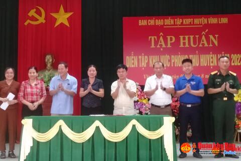 Huyện Vĩnh Linh, tỉnh Quảng Trị: Quyết tâm thực hiện thắng lợi nhiệm vụ diễn tập khu vực phòng thủ