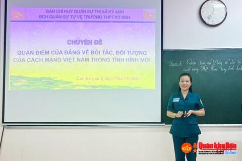 Cô giáo ở Hà Tĩnh đạt giải Nhì Hội thi cấp toàn quân