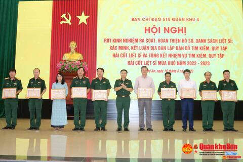 Ban Chỉ đạo 515 Quân khu 4: Tổng kết nhiệm vụ tìm kiếm, quy tập hài cốt liệt sĩ mùa khô 2022 – 2023