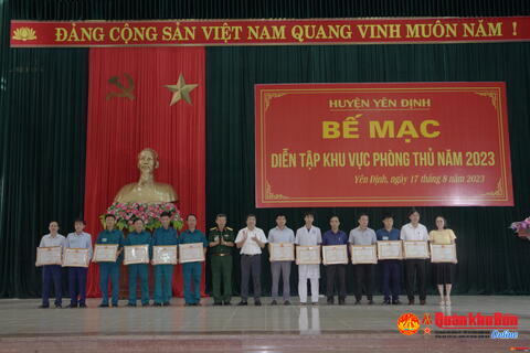 Huyện Yên Định (Thanh Hóa): Hoàn thành diễn tập Khu vực phòng thủ năm 2023