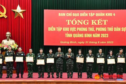 Tỉnh Quảng Bình hoàn thành xuất sắc nhiệm vụ diễn tập năm 2023