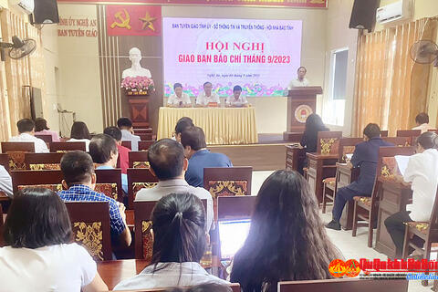 Tỉnh Nghệ An: Hội nghị giao ban báo chí tháng 9 năm 2023