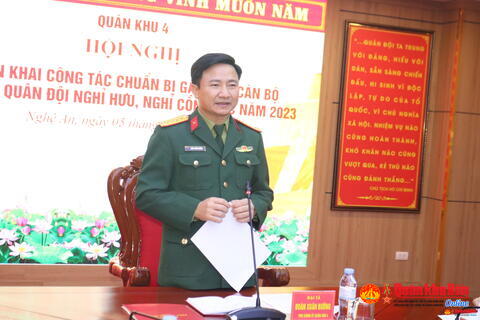 Quân khu 4: Triển khai công tác chuẩn bị Gặp mặt cán bộ cao cấp Quân đội nghỉ hưu, nghỉ công tác