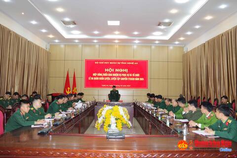 Bộ Chỉ huy Quân sự tỉnh Nghệ An: Hiệp đồng tổ chức Lễ ra quân huấn luyện năm 2024.