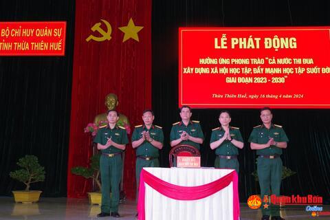 Bộ CHQS tỉnh Thừa Thiên Huế: Phát động hưởng ứng Phong trào thi đua xây dựng xã hội học tập