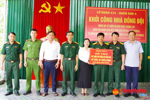 Lữ đoàn Công binh 414: Khởi công xây dựng “Nhà đồng đội”