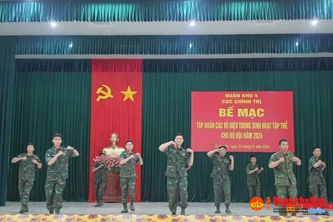 Xây dựng phong trào văn nghệ quần chúng, nâng cao đời sống tinh thần bộ đội