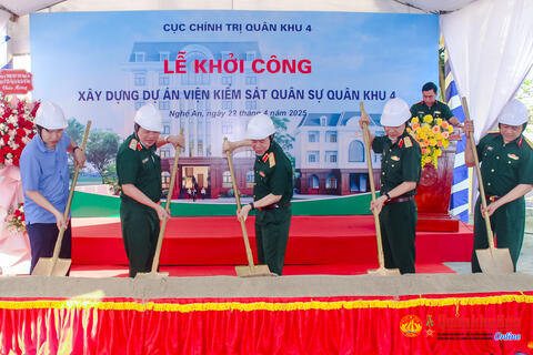 Khởi công xây dựng trụ sở Viện kiểm sát quân sự Quân khu 4