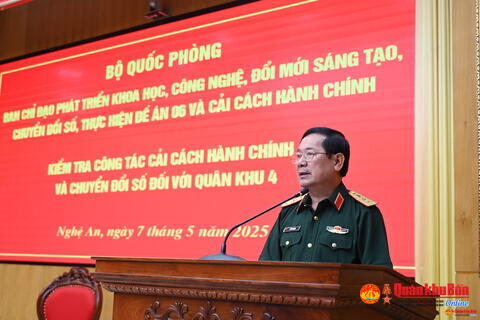 Quân khu 4: Thực hiện tốt công tác cải cách hành chính và chuyển đổi số