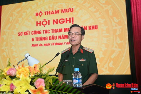 Bộ Tham mưu Quân khu: Sơ kết Công tác Tham mưu 6 tháng đầu năm 2025.