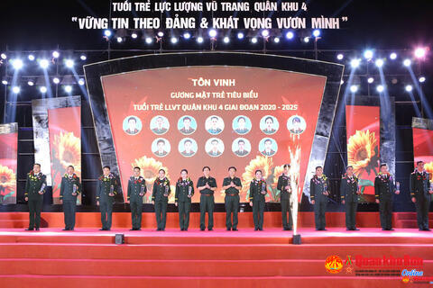 Chương trình Dạ hội Thanh niên chào mừng Đại hội đại biểu Đảng bộ Quân khu 4 lần thứ XII, nhiệm kỳ 2025 - 2030