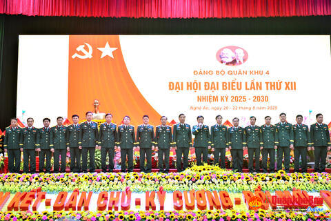 Đại hội đại biểu Đảng bộ Quân khu 4 lần thứ XII, nhiệm kỳ 2025-2030 thành công tốt đẹp