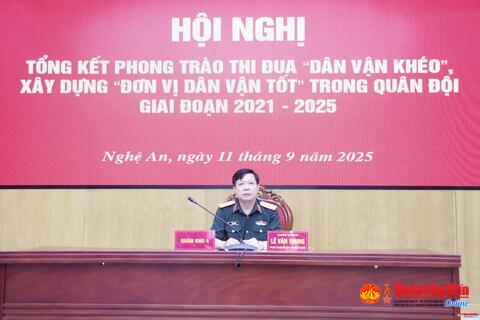 Cục Chính trị Quân khu 4 đón nhận Bằng khen của Bộ trưởng Bộ Quốc phòng trong Phong trào thi đua “Dân vận khéo”, xây dựng “Đơn vị dân vận tốt”