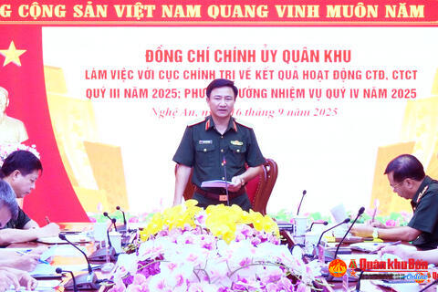 Quân khu 4: Hoàn thành xuất sắc nhiều nội dung công tác Đảng, công tác chính trị