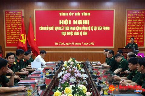 Hà Tĩnh: Công bố quyết định kết thúc hoạt động Đảng bộ Bộ đội Biên phòng