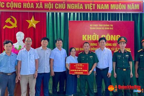 Bộ Chỉ huy Quân sự tỉnh Quảng Trị khởi công xây dựng nhà đồng đội