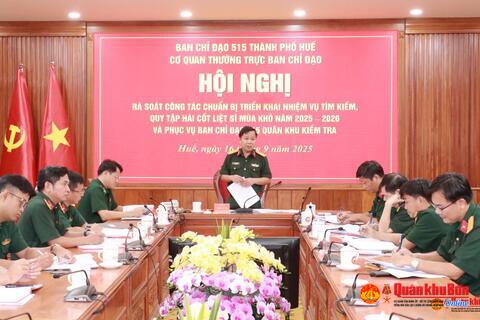 Bộ Chỉ huy Quân sự thành phố Huế: Chuẩn bị tốt tìm kiếm, quy tập hài cốt liệt sĩ mùa khô 2025 – 2026