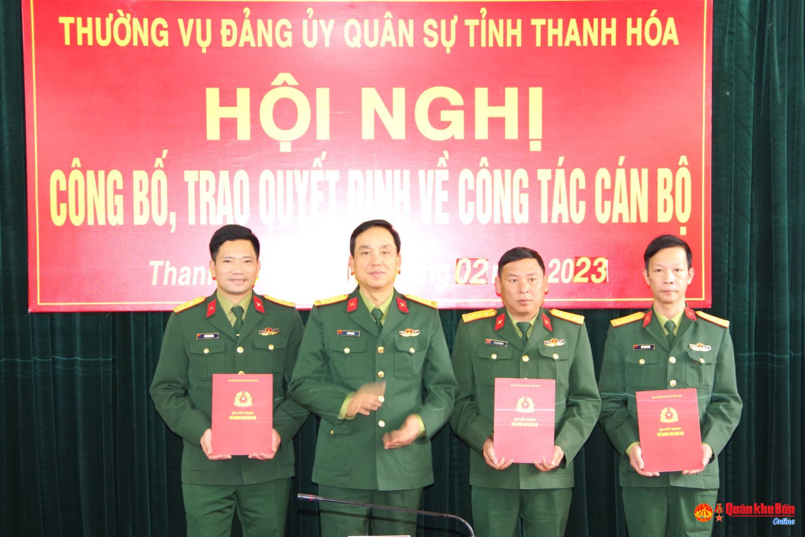 Đảng ủy Quân sự tỉnh Thanh Hóa: Công bố, trao quyết định về công tác cán bộ