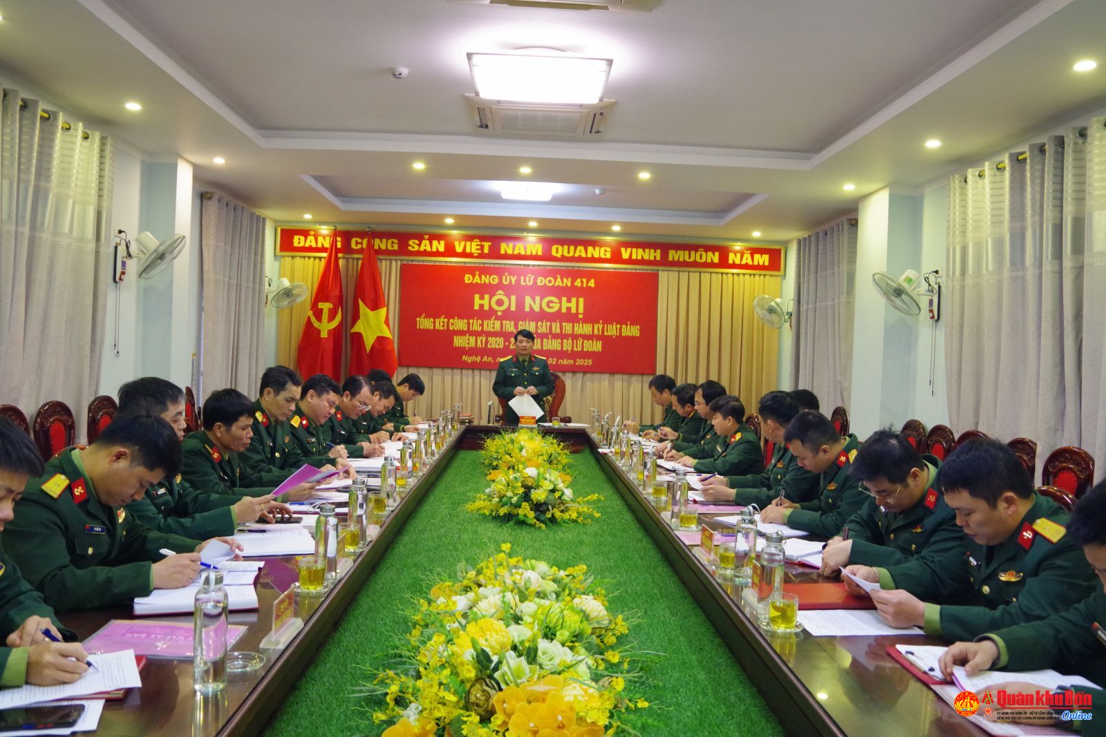 Đảng ủy Lữ đoàn Công binh 414 (Quân khu 4): Tổng kết công tác kiểm tra, giám sát và thi hành kỷ luật Đảng nhiệm kỳ 2020 - 2025