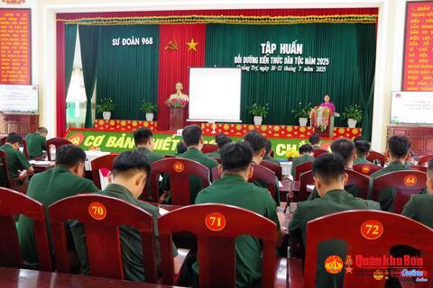 Sư đoàn 968 (Quân khu 4): Tập huấn, bồi dưỡng kiến thức tiếng dân tộc