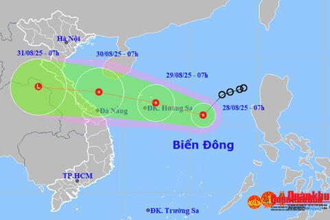 Áp thấp nhiệt đới mạnh thêm, miền Bắc đến Huế lại sắp mưa lớn dồn dập