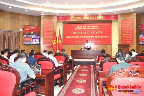 Thủ tướng Phạm Minh Chính họp trực tuyến triển khai công tác ứng phó với bão số 5 tại Quân khu 4